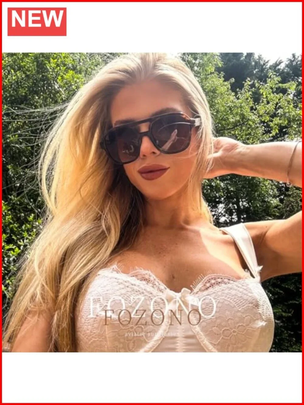 Oversized Aviator Sunglasses Women Vintage Square Large Double Bridge UV400